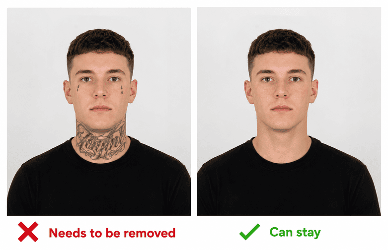 British Army tattoo policy passport photo test