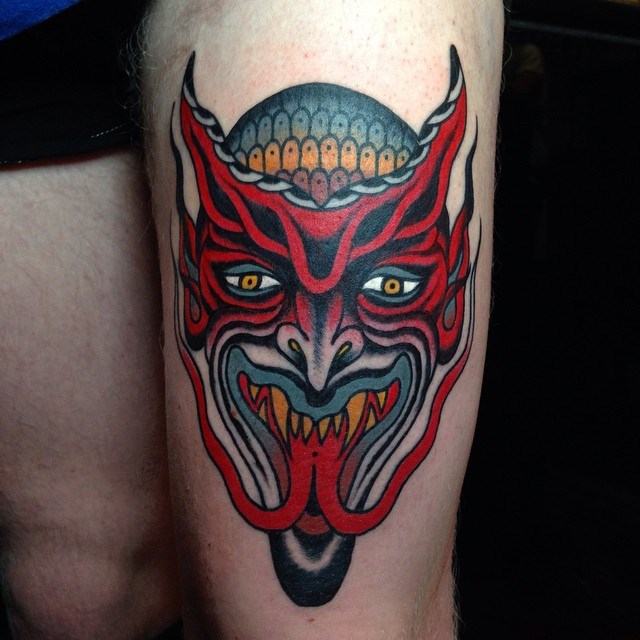 American Traditional Devil Tattoo Orangetattooshop