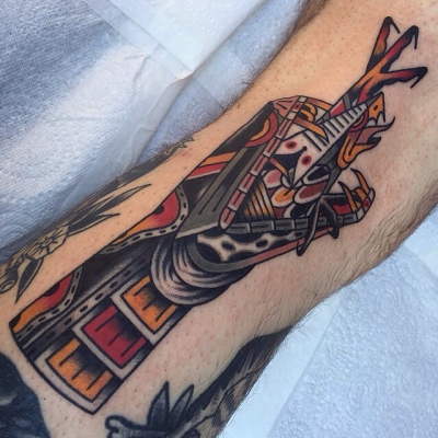 Traditional Eagle Tattoo 005