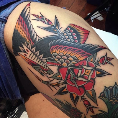 Traditional Eagle Tattoo 016