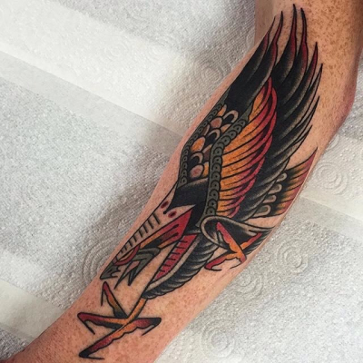 Traditional Eagle Tattoo 017
