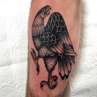 Traditional Eagle Tattoo 020