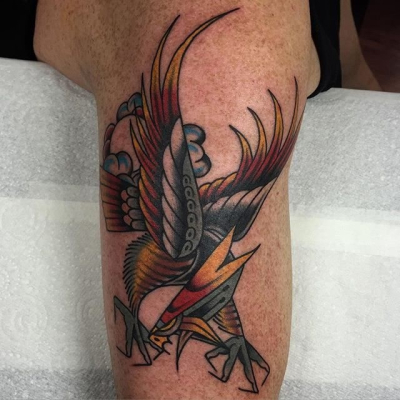 Traditional Eagle Tattoo 030
