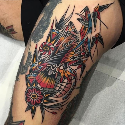 Traditional Eagle Tattoo 032