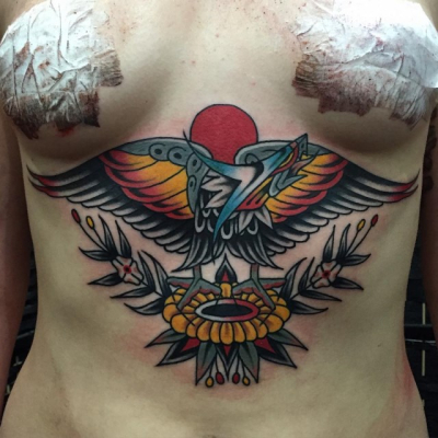 Traditional Eagle Tattoo 034