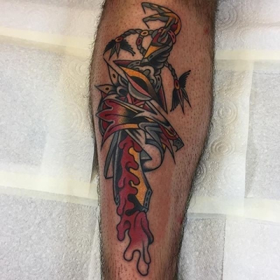 Traditional Eagle Tattoo 040