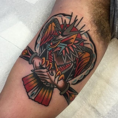 Traditional Eagle Tattoo 041