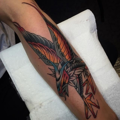 Traditional Eagle Tattoo 043