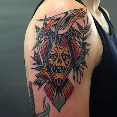 Traditional Eagle Tattoo 045