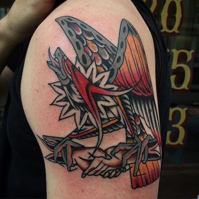 Traditional Eagle Tattoo 052