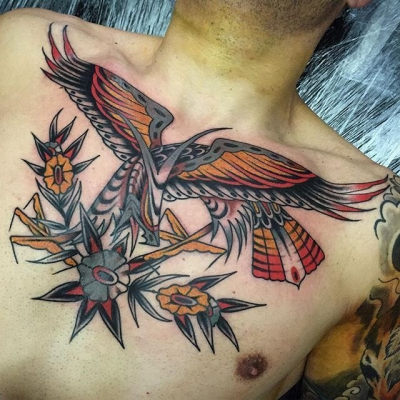 Traditional Eagle Tattoo 056
