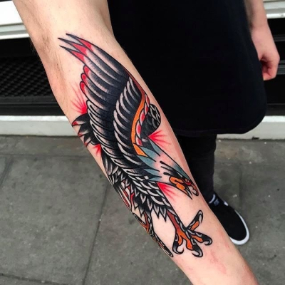 Traditional Eagle Tattoo 060