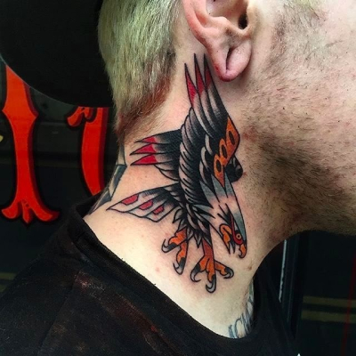 Traditional Eagle Tattoo 063
