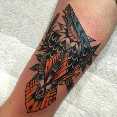 Traditional Eagle Tattoo 065