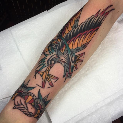 Traditional Eagle Tattoo 067
