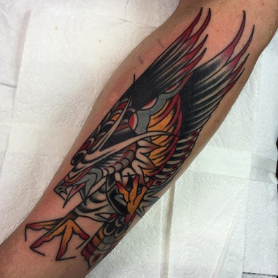 Traditional Eagle Tattoo 070