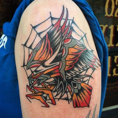 Traditional Eagle Tattoo 073