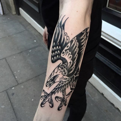 Traditional Eagle Tattoo 079