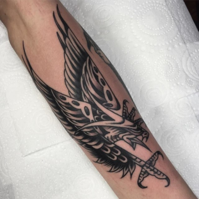 Traditional Eagle Tattoo 085