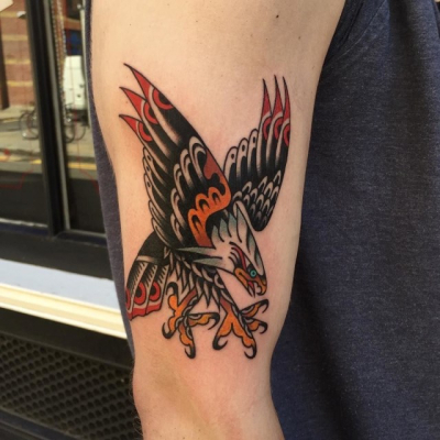 Traditional Eagle Tattoo 089