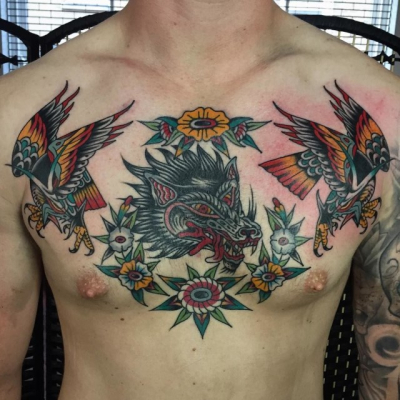 Traditional Eagle Tattoo 091