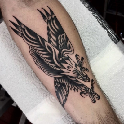 Traditional Eagle Tattoo 092