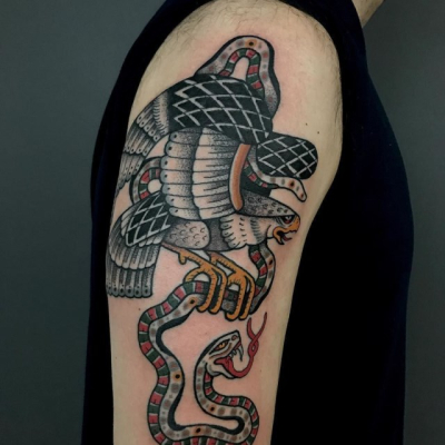 Traditional Eagle Tattoo 096