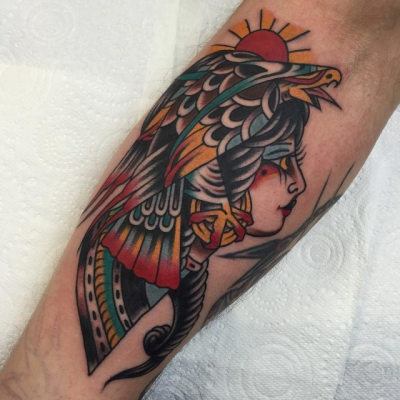 Traditional Eagle Tattoo 097