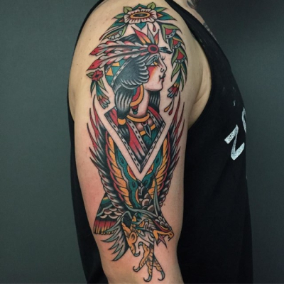 Traditional Eagle Tattoo 104