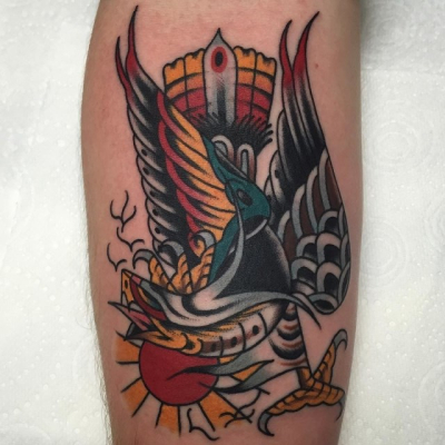 Traditional Eagle Tattoo 107