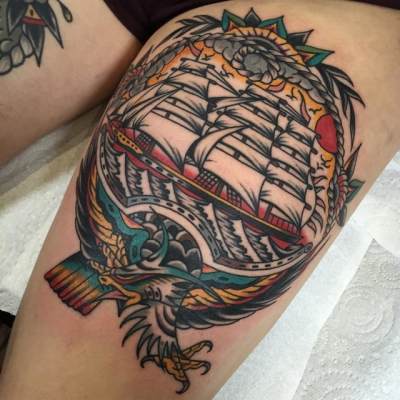 Traditional Eagle Tattoo 110