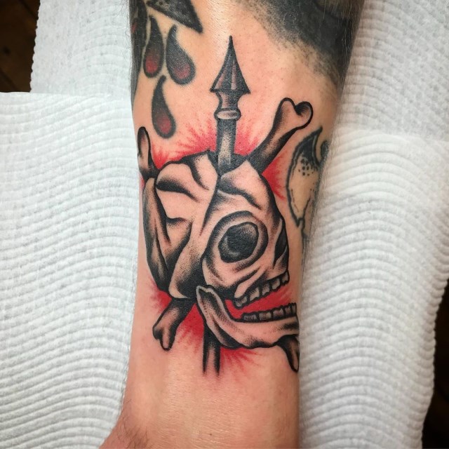 Traditional Style Skull Tattoo 13 Traditional Style Skull Tattoo 13