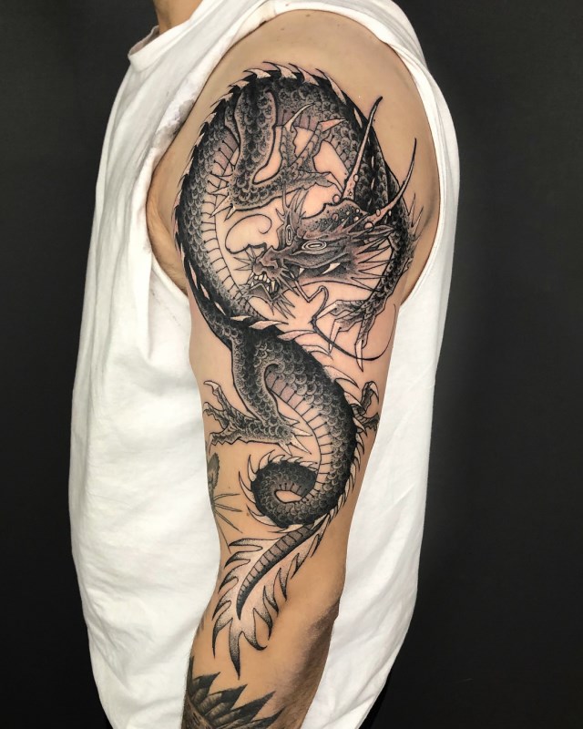 Japanese Dragon Tattoos Arm